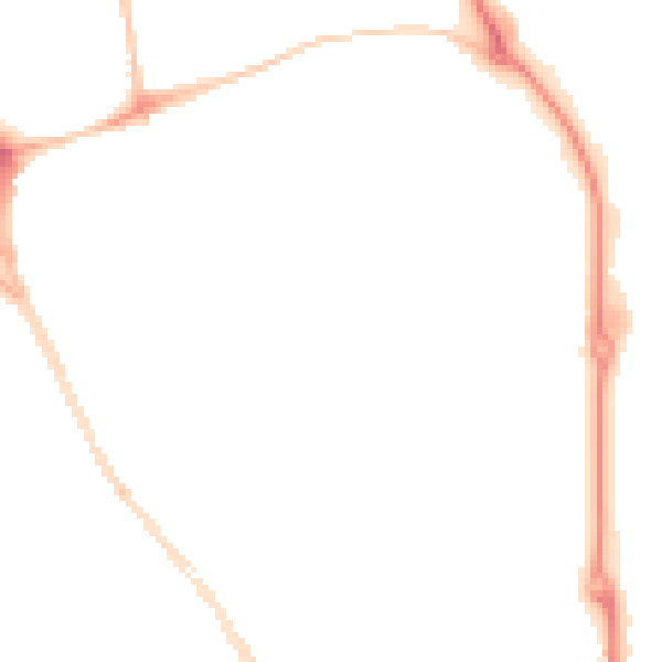 Night-time road noise heatmap for SR2 8BP