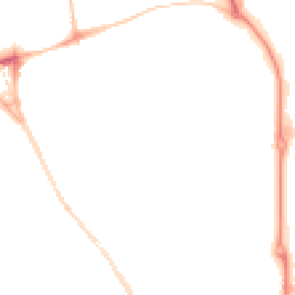 Night-time road noise heatmap for SR2 8BT