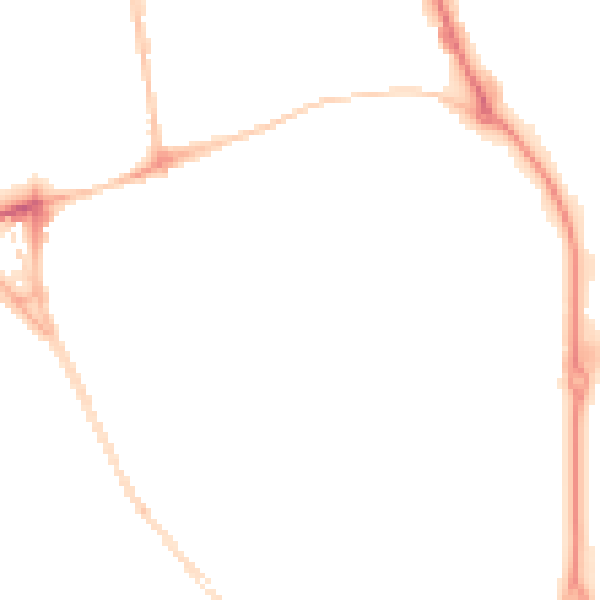 Night-time road noise heatmap for SR2 8BU