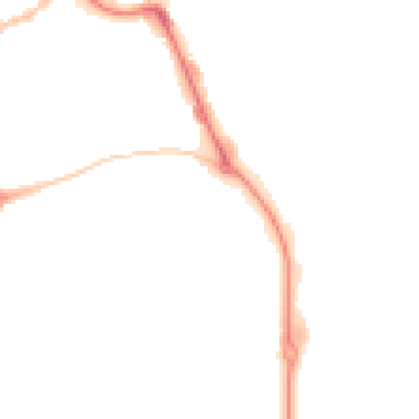 Night-time road noise heatmap for SR2 8BX