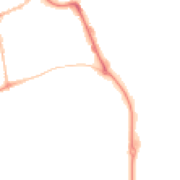 Night-time road noise heatmap for SR2 8BY