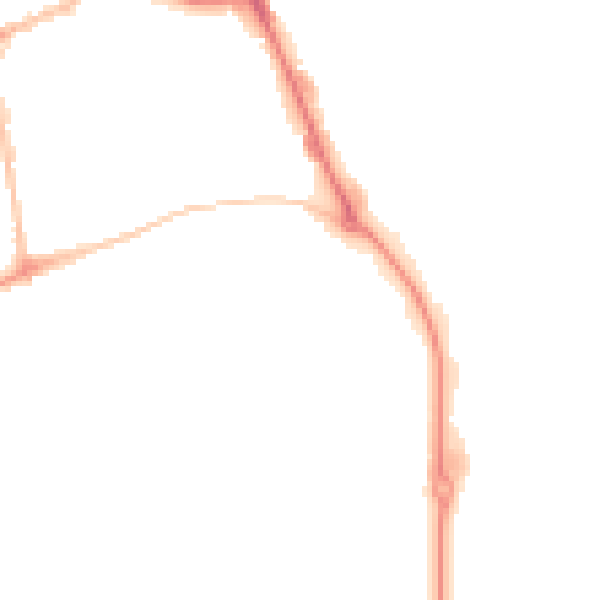 Night-time road noise heatmap for SR2 8BZ