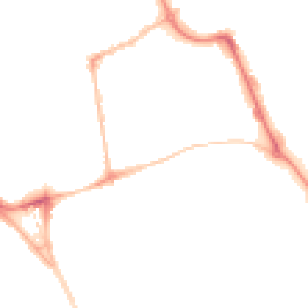 Night-time road noise heatmap for SR2 8DX