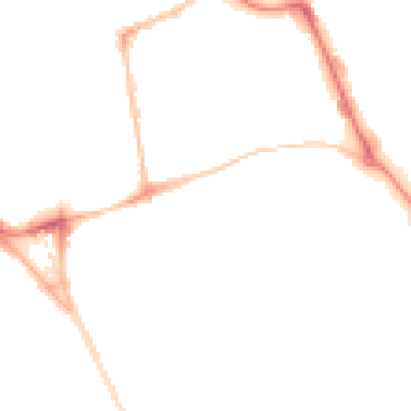 Night-time road noise heatmap for SR2 8EB