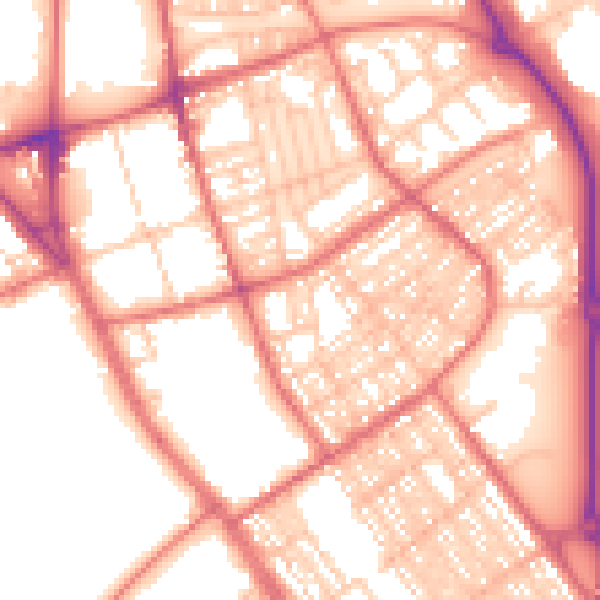 Daytime road noise heatmap for SR2 8HD