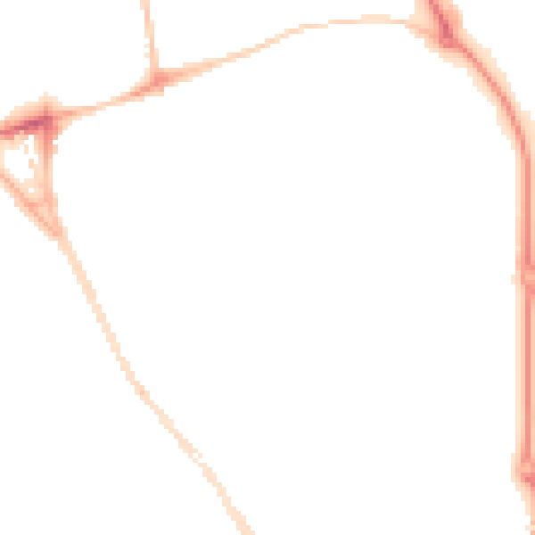 Night-time road noise heatmap for SR2 8HD