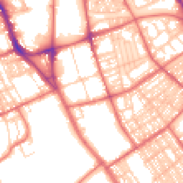 Daytime road noise heatmap for SR2 8HZ