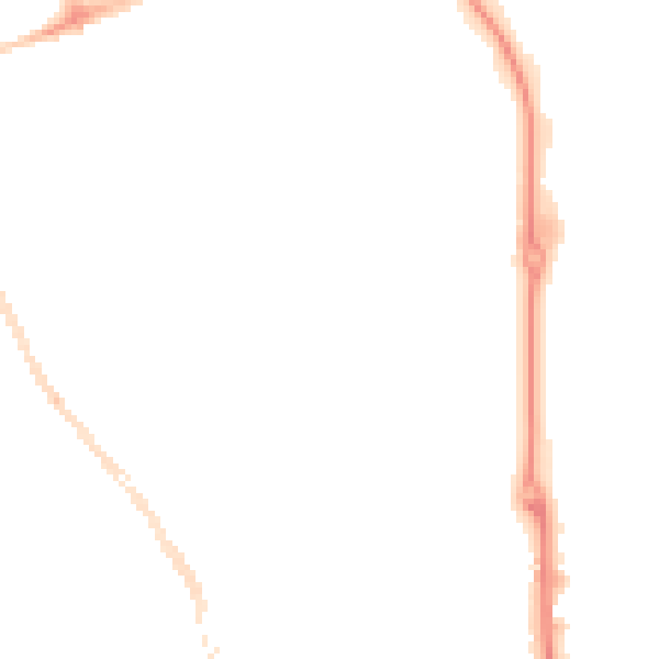 Night-time road noise heatmap for SR2 8JN