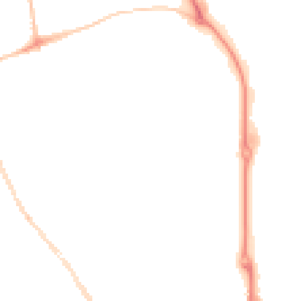 Night-time road noise heatmap for SR2 8LE