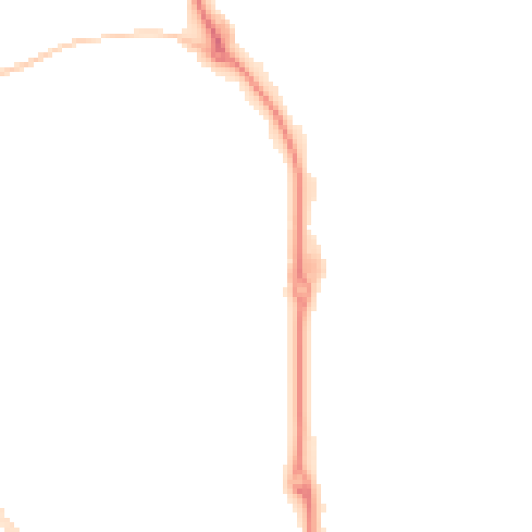 Night-time road noise heatmap for SR2 8LH