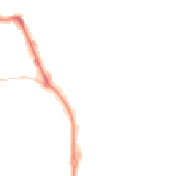 Night-time road noise heatmap for SR2 8NU