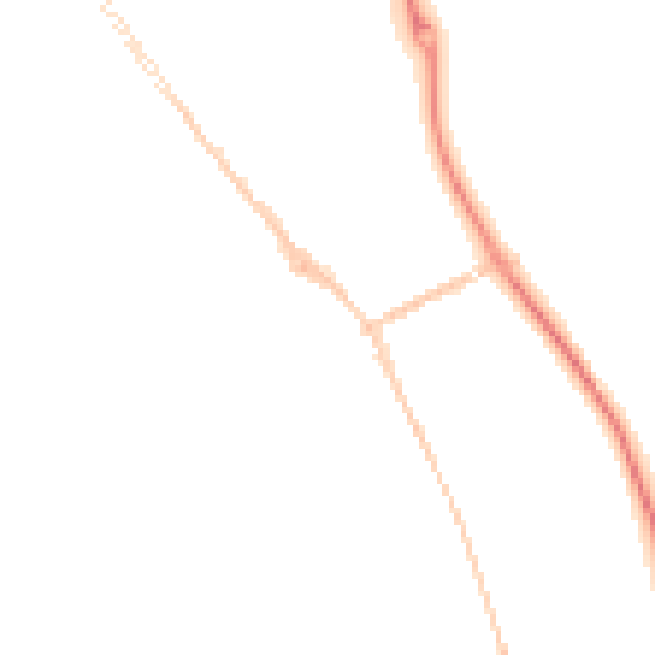 Night-time road noise heatmap for SR2 9RL