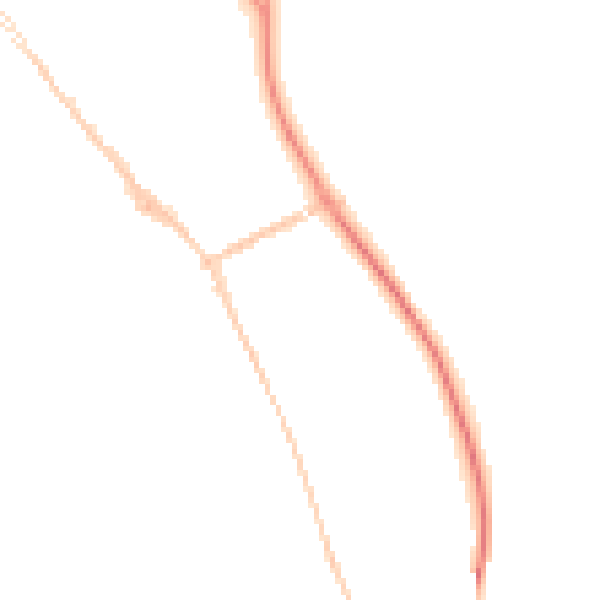 Night-time road noise heatmap for SR2 9RT
