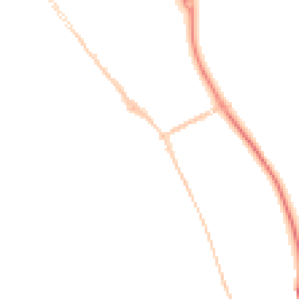 Night-time road noise heatmap for SR2 9RW