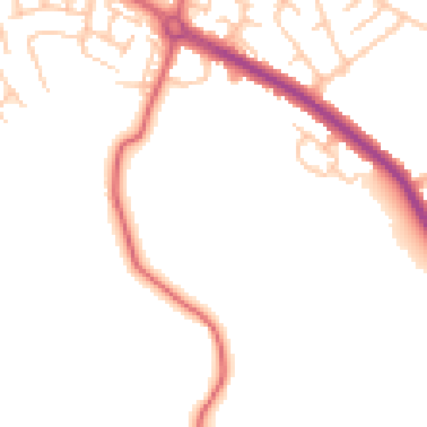 Daytime road noise heatmap for SR3 1AA