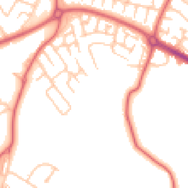 Daytime road noise heatmap for SR3 1AB