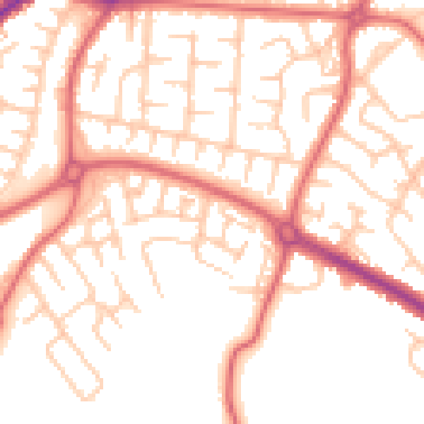Daytime road noise heatmap for SR3 1AH