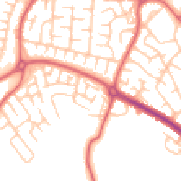 Daytime road noise heatmap for SR3 1AL