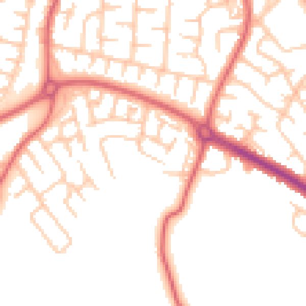 Daytime road noise heatmap for SR3 1AP