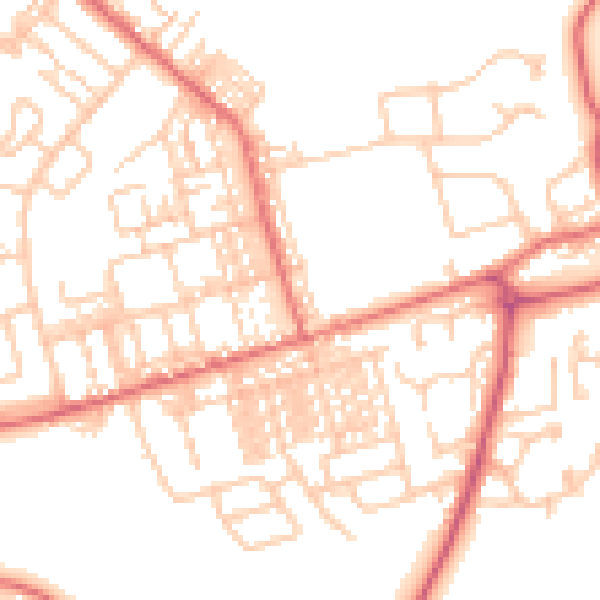 Daytime road noise heatmap for SR3 1AS