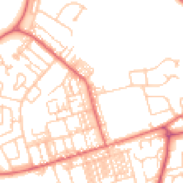 Daytime road noise heatmap for SR3 1AU