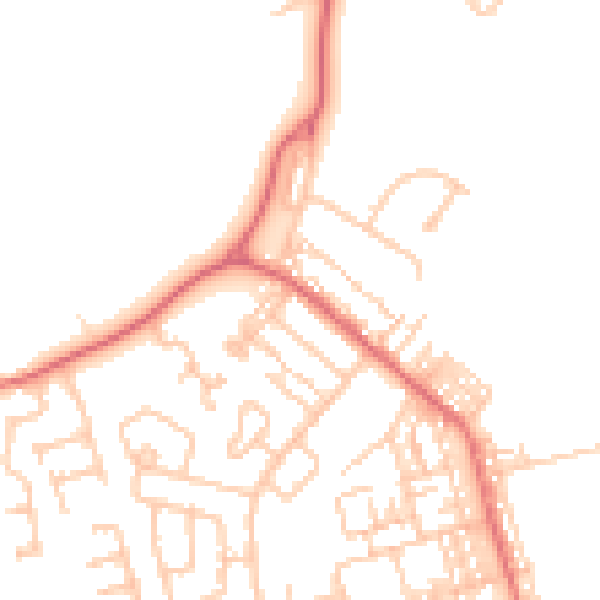 Daytime road noise heatmap for SR3 1BA