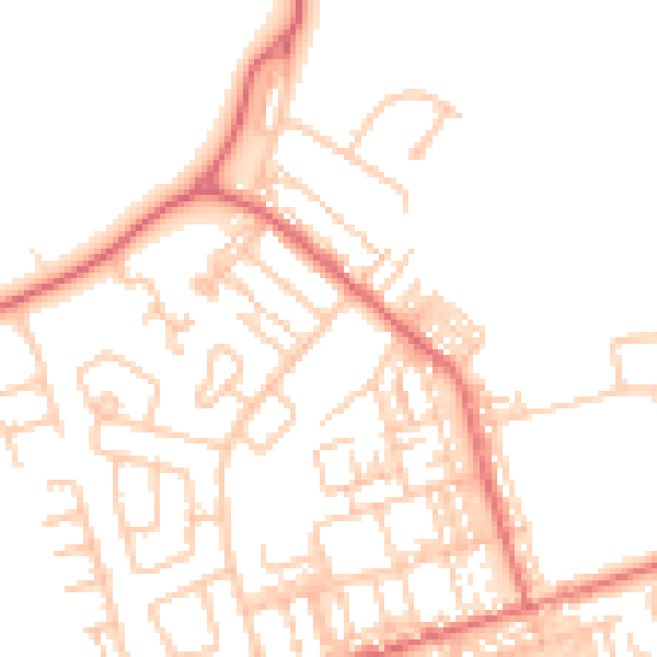 Daytime road noise heatmap for SR3 1BE