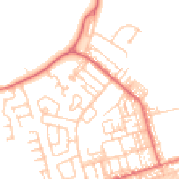 Daytime road noise heatmap for SR3 1BG
