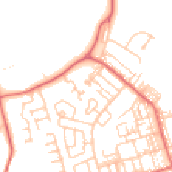 Daytime road noise heatmap for SR3 1BH