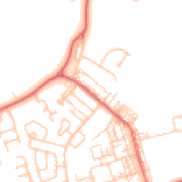 Daytime road noise heatmap for SR3 1BP