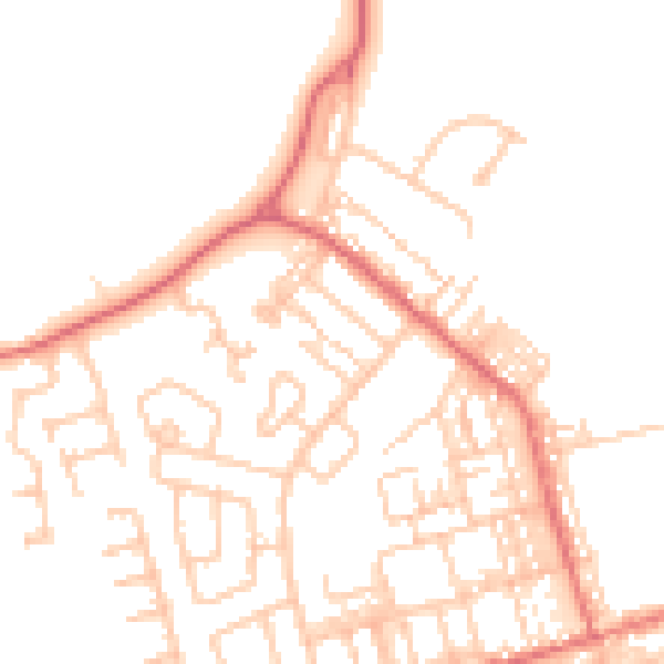 Daytime road noise heatmap for SR3 1BQ