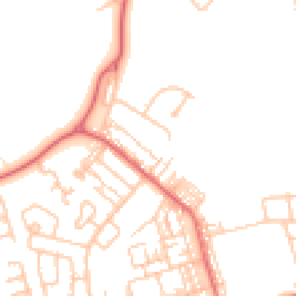 Daytime road noise heatmap for SR3 1BU