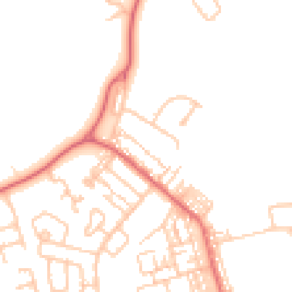 Daytime road noise heatmap for SR3 1BY