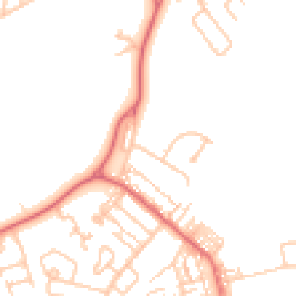 Daytime road noise heatmap for SR3 1BZ