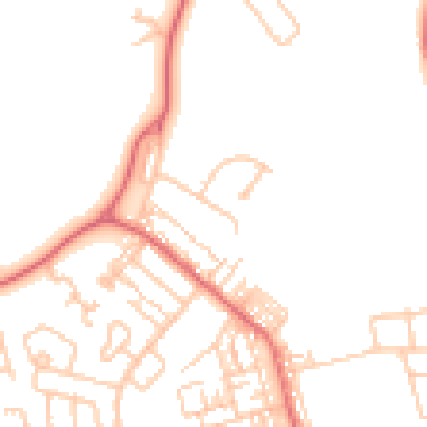 Daytime road noise heatmap for SR3 1DA