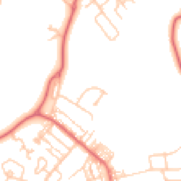 Daytime road noise heatmap for SR3 1DB