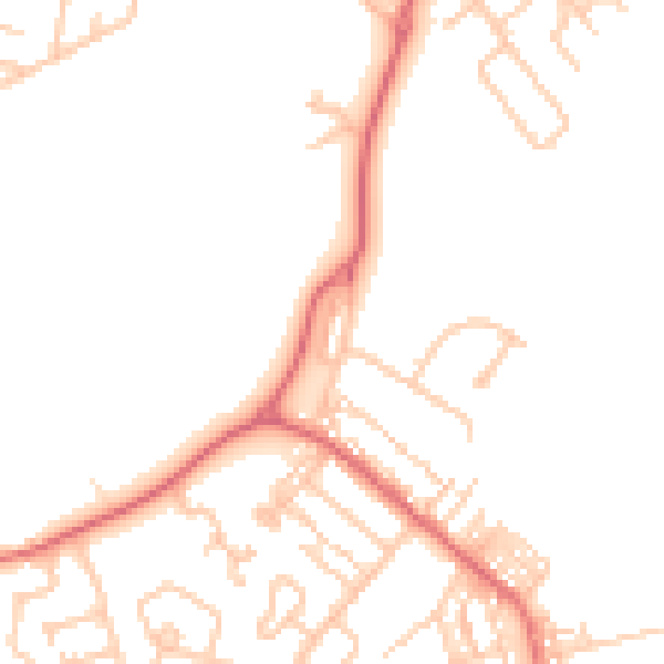 Daytime road noise heatmap for SR3 1DE