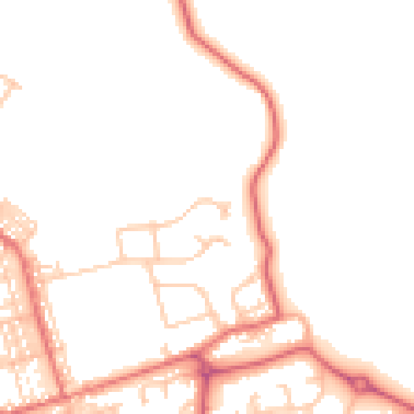 Daytime road noise heatmap for SR3 1DH