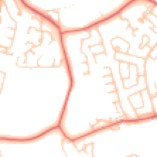 Daytime road noise heatmap for SR3 1DJ