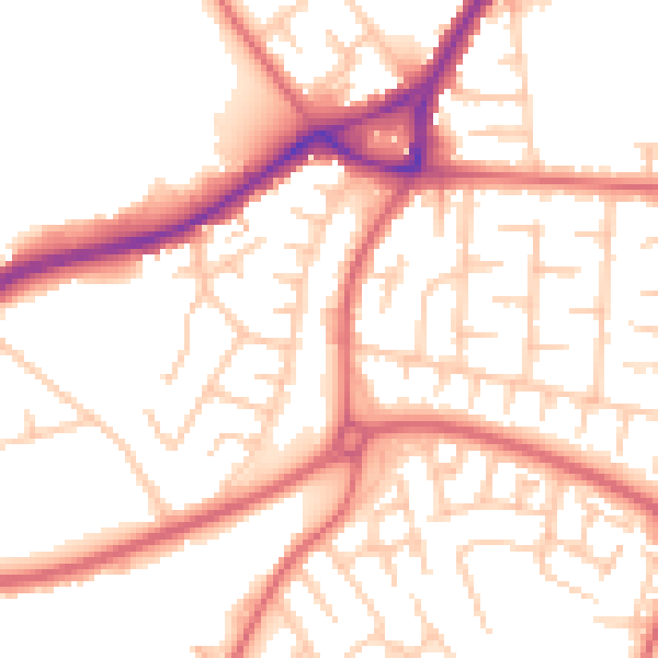 Daytime road noise heatmap for SR3 1DL