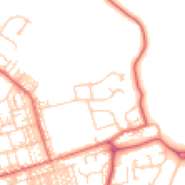 Daytime road noise heatmap for SR3 1DS
