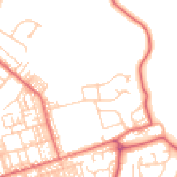 Daytime road noise heatmap for SR3 1DT