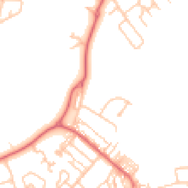 Daytime road noise heatmap for SR3 1EB
