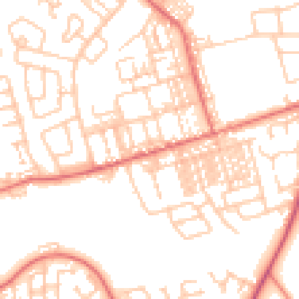 Daytime road noise heatmap for SR3 1EN