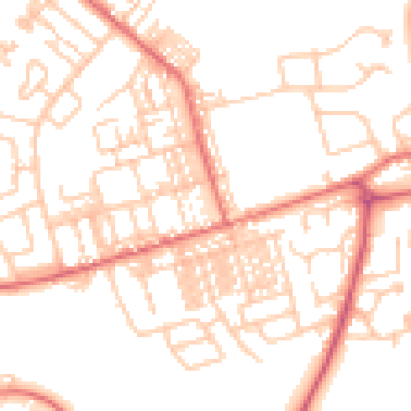 Daytime road noise heatmap for SR3 1HH