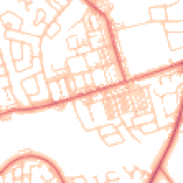 Daytime road noise heatmap for SR3 1HT