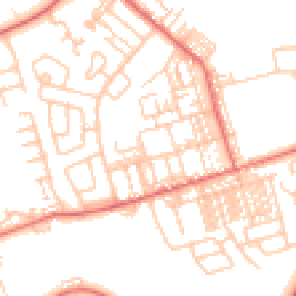 Daytime road noise heatmap for SR3 1HX