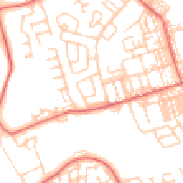 Daytime road noise heatmap for SR3 1JQ