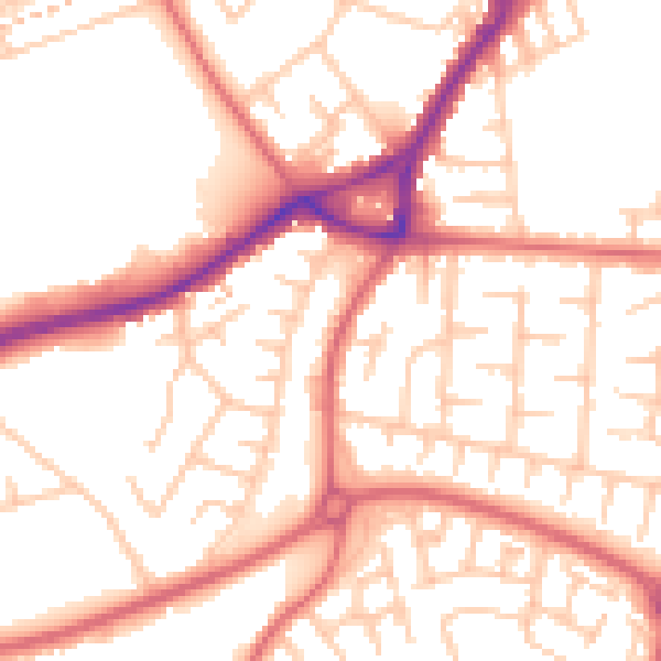 Daytime road noise heatmap for SR3 1LH