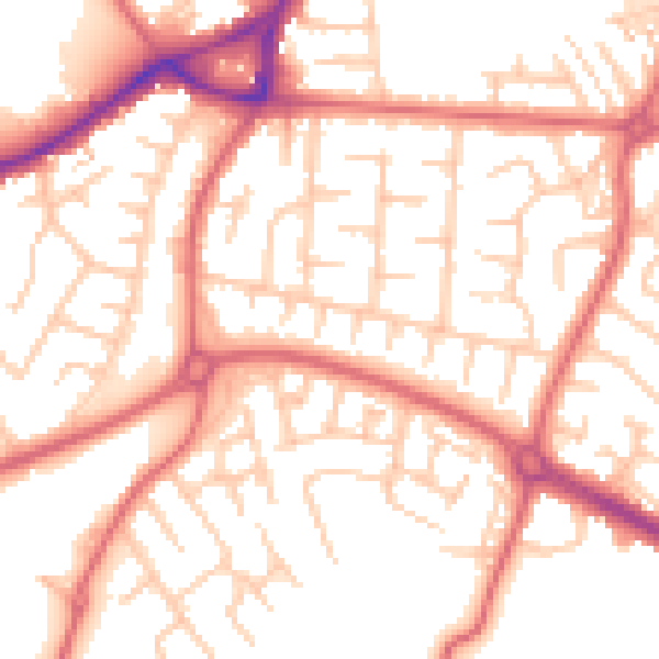 Daytime road noise heatmap for SR3 1ND